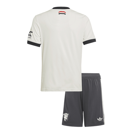 Kid's Manchester United Third Away Football Shirt Kit (Shirt+Shorts)