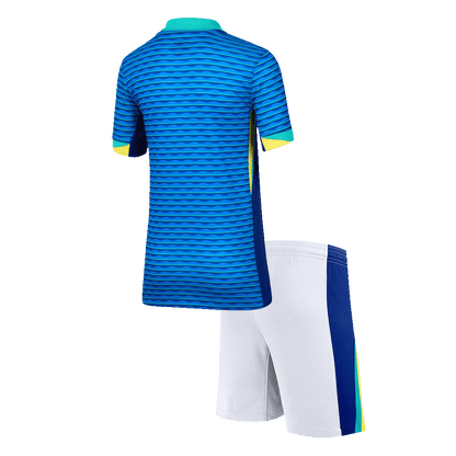 Kid's Brazil Away Soccer Jersey Kit(Jersey+Shorts) Copa America 2024