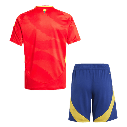 Kid's Spain Home Soccer Jersey Kit(Jersey+Shorts) Euro 2024