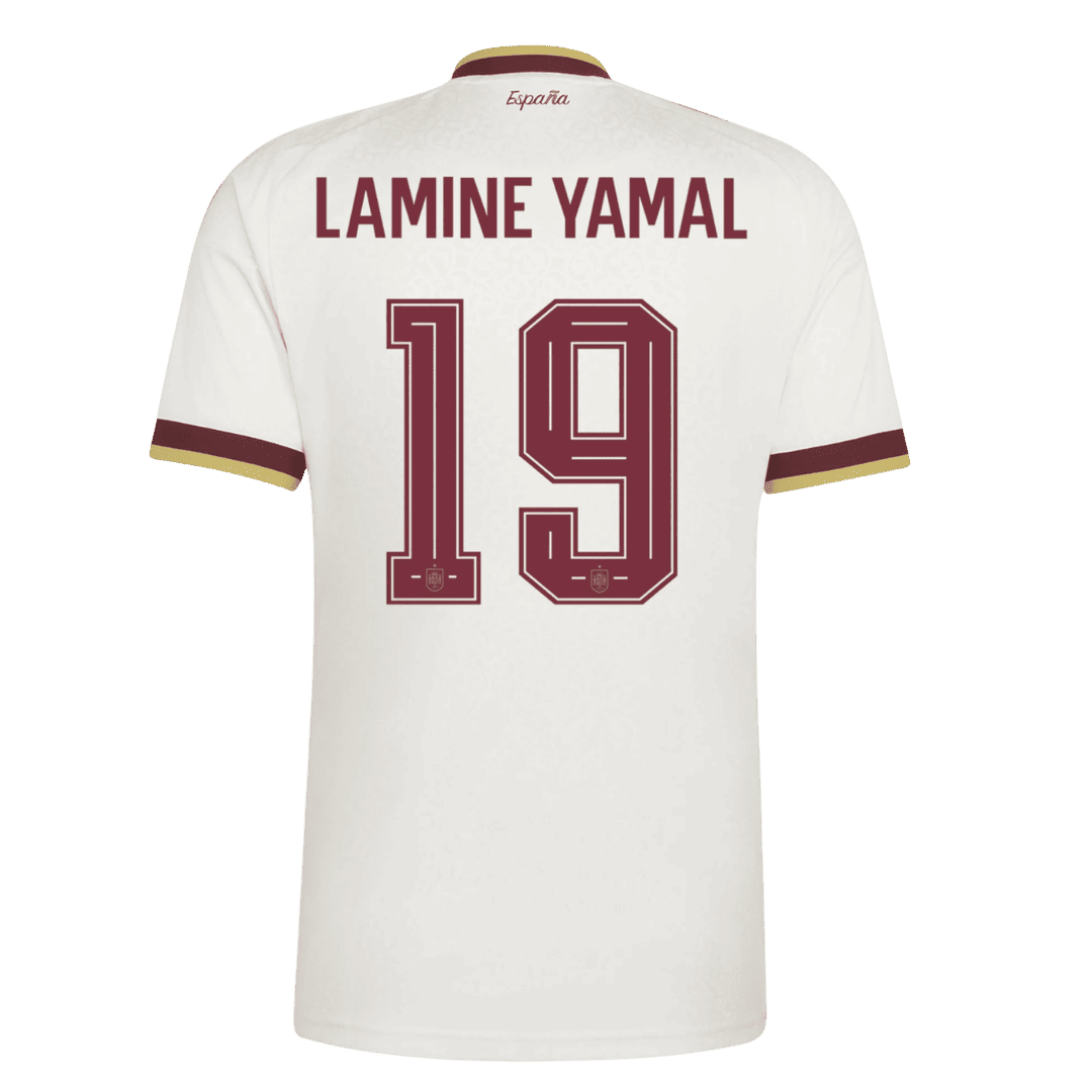 LAMINE YAMAL #19 Spain Away Football Shirt World Cup 2026 White
