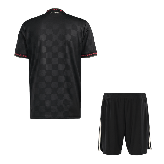 Bayern Munich Third Away Soccer Jersey Kit(Jersey+Shorts) 2025/26 Black