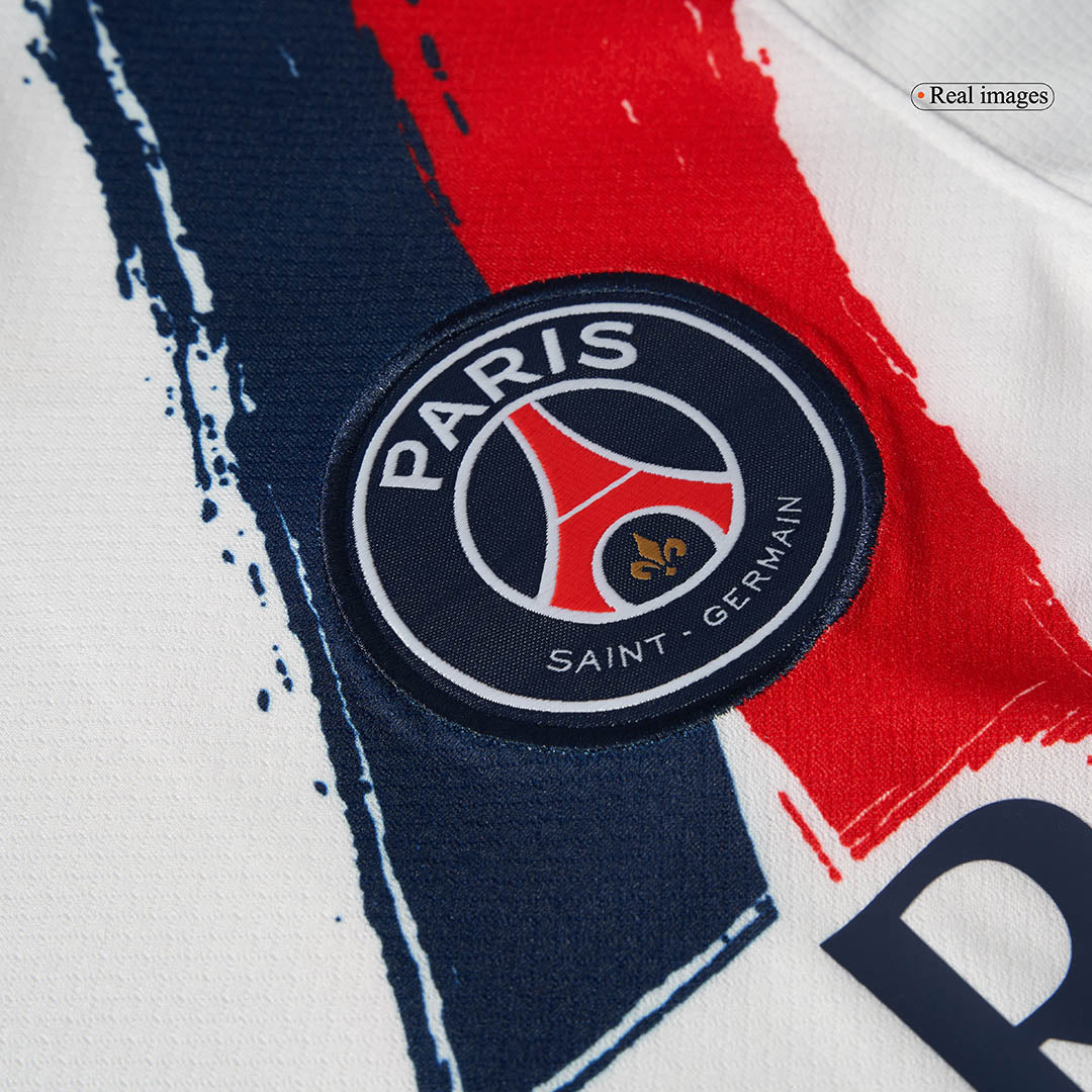 O.DEMBÉLÉ#10 PSG Away Soccer Jersey 2024/25 White - UCL