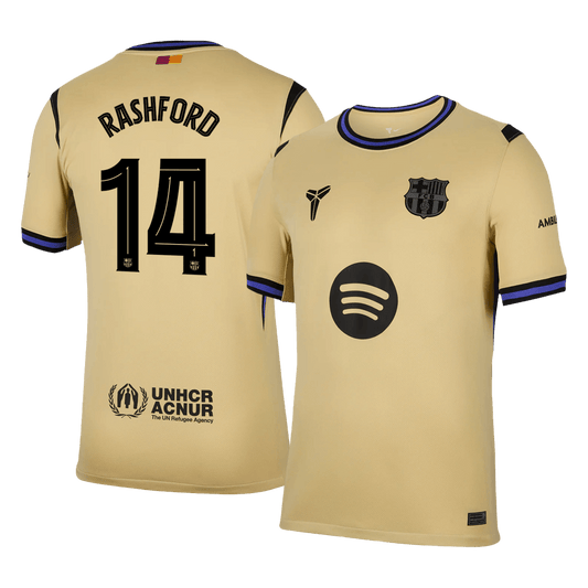 RASHFORD #14 Barcelona Away Soccer Jersey 2025/26 Yellow - UCL