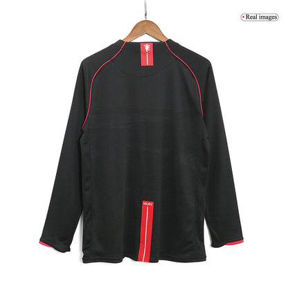 Retro 2007/08 Manchester United Away Long Sleeve Soccer Jersey