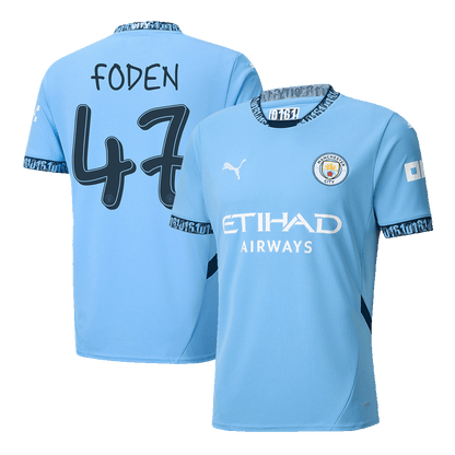FODEN #47 Manchester City Home Football Shirt - UCL