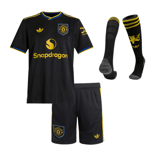 Kid's Manchester United Third Away Soccer Jersey Kit(Jersey+Shorts+Socks) 2025/26