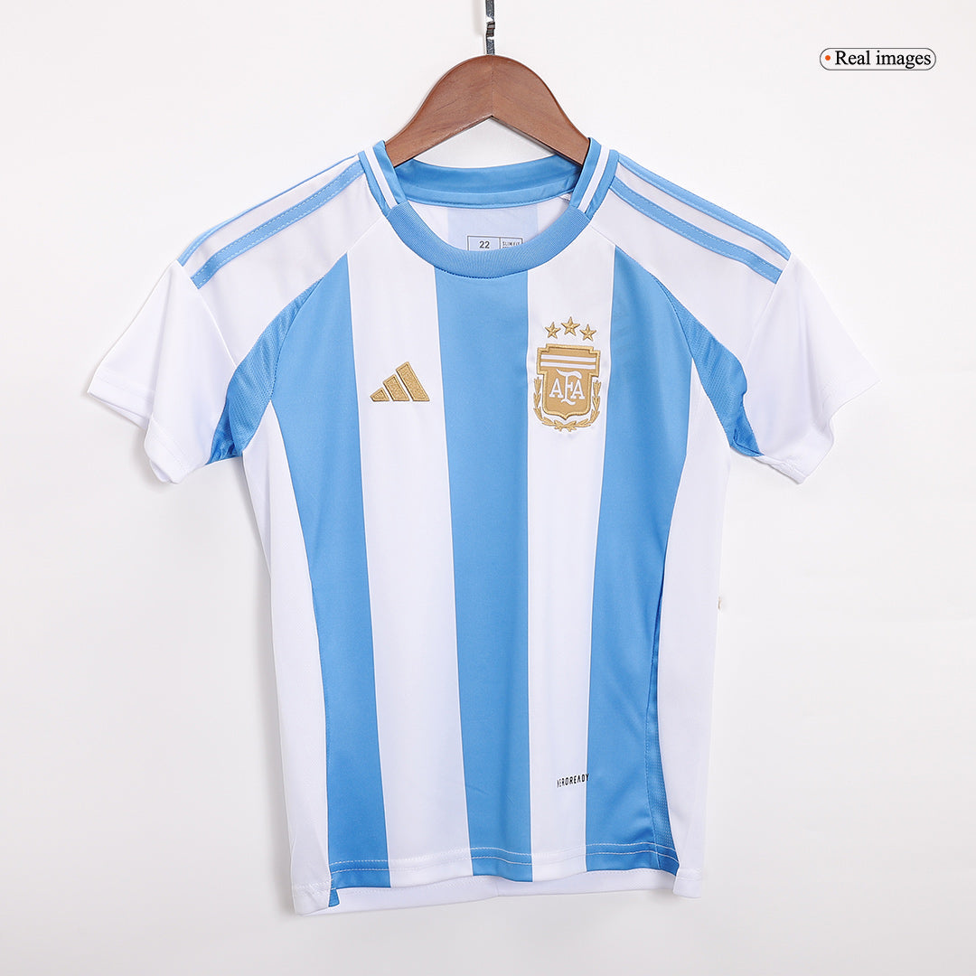 Kid's Argentina Home Soccer Jersey Kit(Jersey+Shorts+Socks) 2024