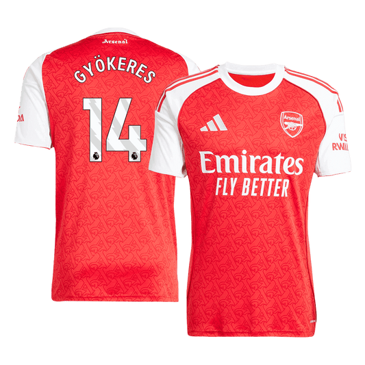 GYÖKERES #14 Arsenal Home Soccer Jersey 2025/26 Red
