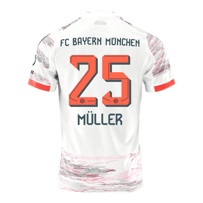 MÜLLER  #25 Bayern Munich Away Soccer Jersey 2025/26 White