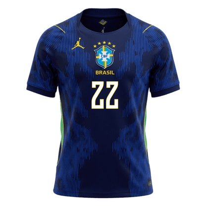 JOÃO PEDRO #22 Brazil Away Football Shirt World Cup 2026 Navy