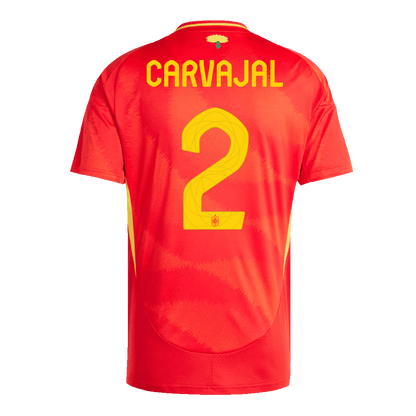 CARVAJAL #2 Spain Home Soccer Jersey Euro 2024