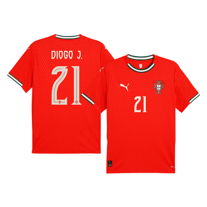 DIOGO J. #21 Portugal Home Soccer Jersey 2025 Red