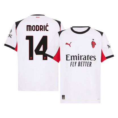 MODRIĆ #14 AC Milan Away Soccer Jersey 2025/26 White