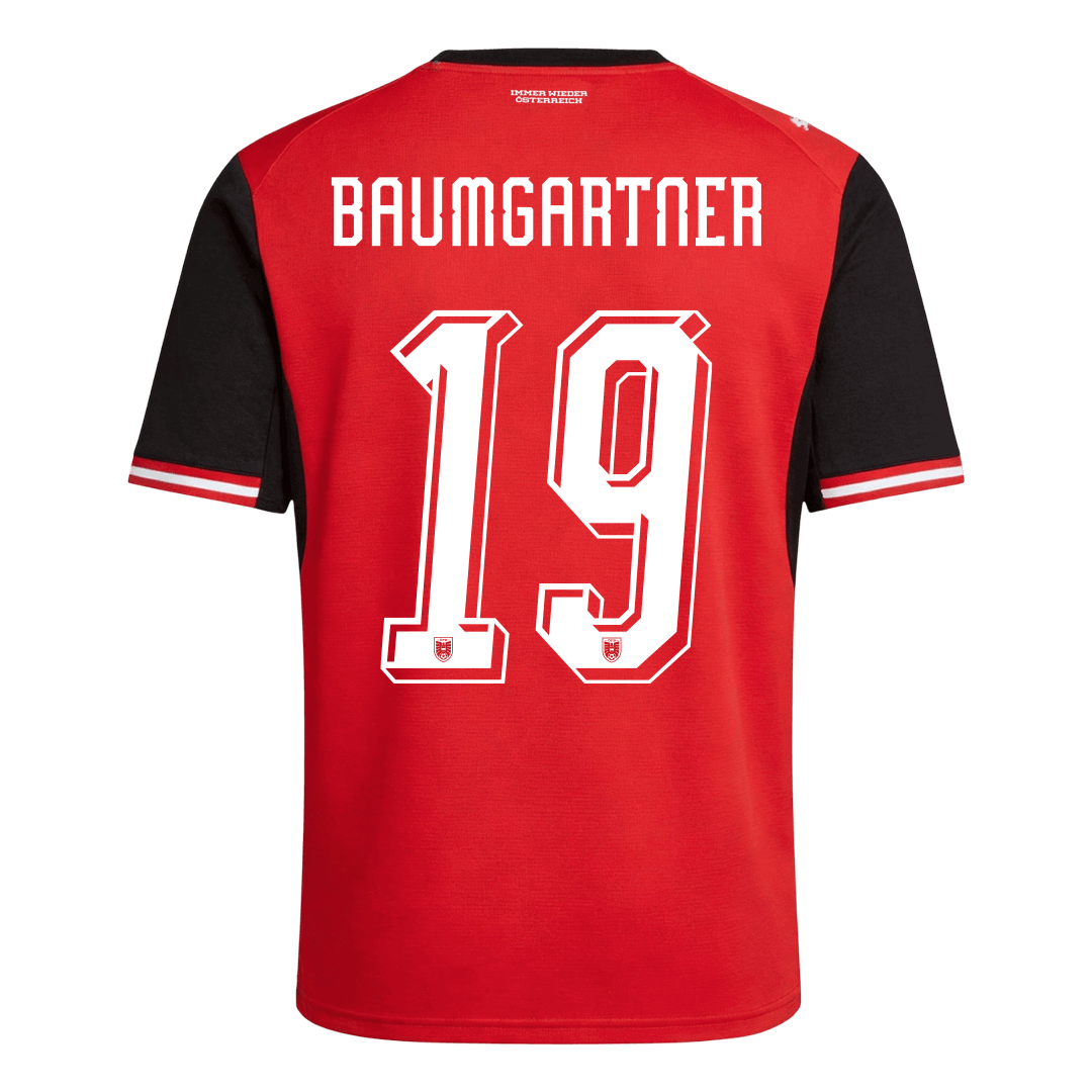 BAUMGARTNER#19 Austria Home Football Shirt World Cup 2026 Red