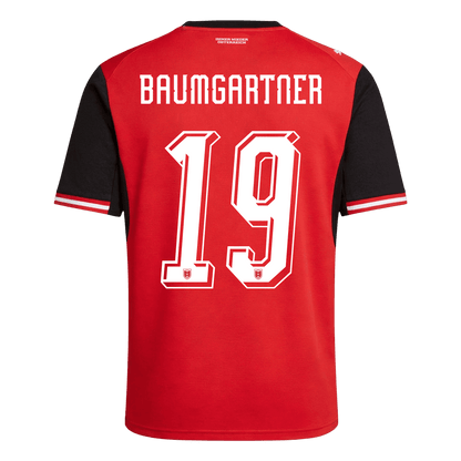 BAUMGARTNER#19 Austria Home Football Shirt World Cup 2026 Red