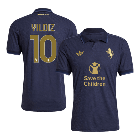 Authentic YILDIZ #10 Juventus Third Away Soccer Jersey 2024/25 - Save The Children Sponsor