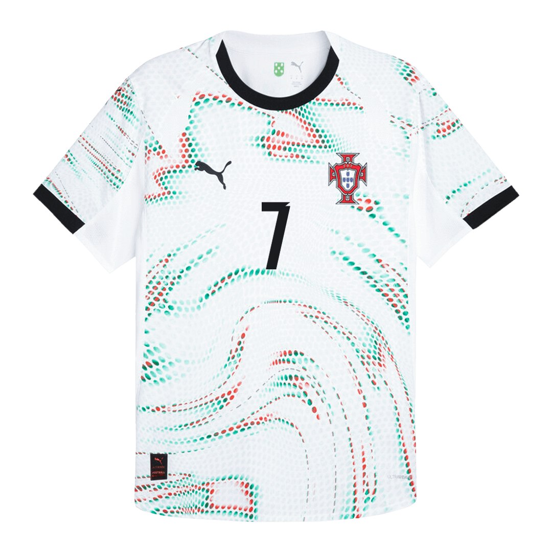Authentic RONALDO #7 Portugal Away Soccer Jersey 2025 White