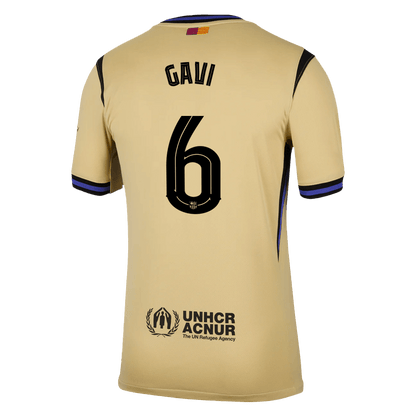 GAVI #6 Barcelona Away Soccer Jersey 2025/26 Yellow - UCL