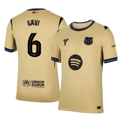GAVI #6 Barcelona Away Soccer Jersey 2025/26 Yellow - UCL