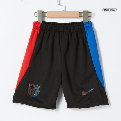 Kid's Barcelona Away Football Shirt Kit(Shirt+Shorts) 2024/25 - Spotify Logo Without Text