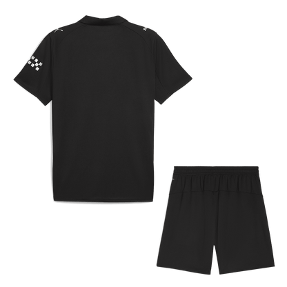 Manchester City Away Soccer Jersey Kit(Jersey+Shorts) 2025/26 Black