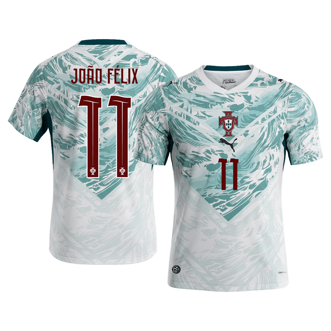 JOÃO FÉLIX #11 Portugal Away Football Shirt World Cup 2026 White&Green