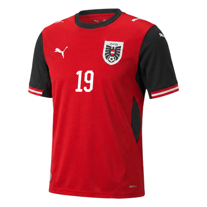 BAUMGARTNER#19 Austria Home Football Shirt World Cup 2026 Red