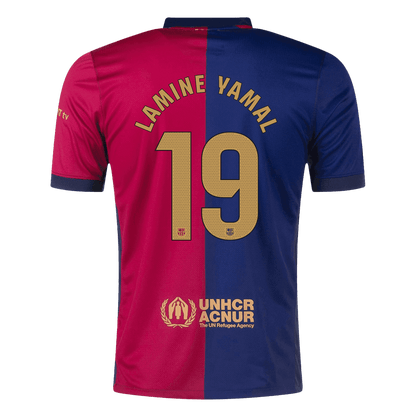 LAMINE YAMAL #19 Barcelona Home Soccer Jersey 2024/25 - Spotify Logo Without Text