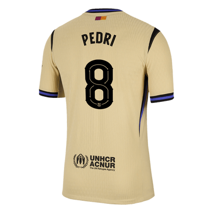 Authentic PEDRI #8 Barcelona Away Soccer Jersey 2025/26 Yellow - UCL
