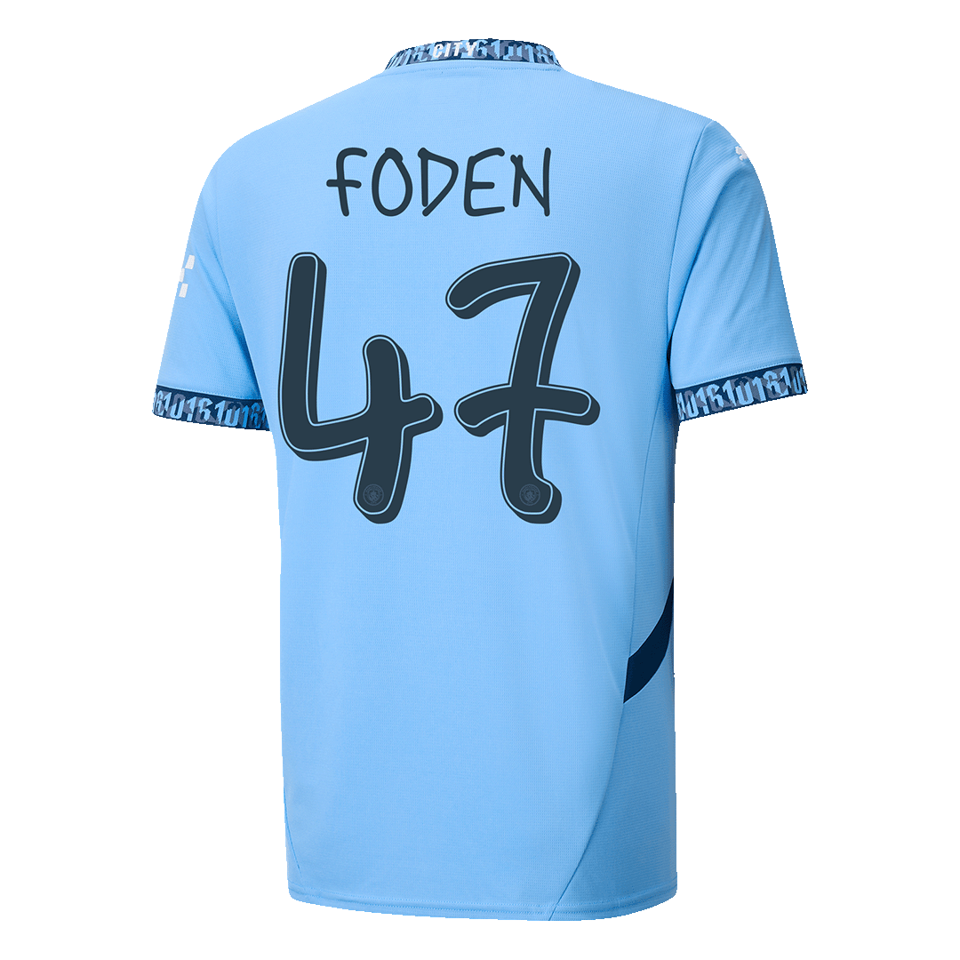 FODEN #47 Manchester City Home Football Shirt - UCL