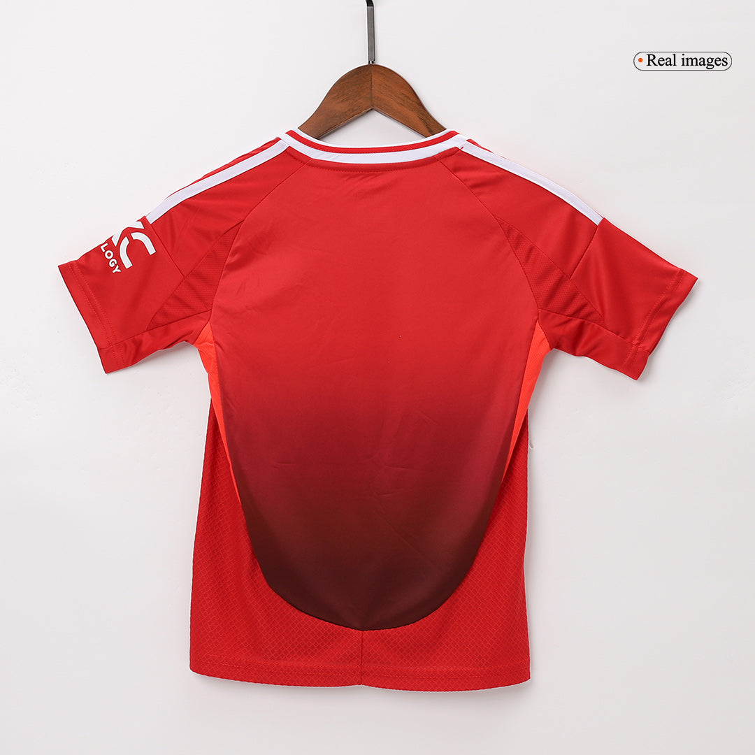 Kid's Manchester United Home Football Shirt (Shirt+Shorts) 2024/25