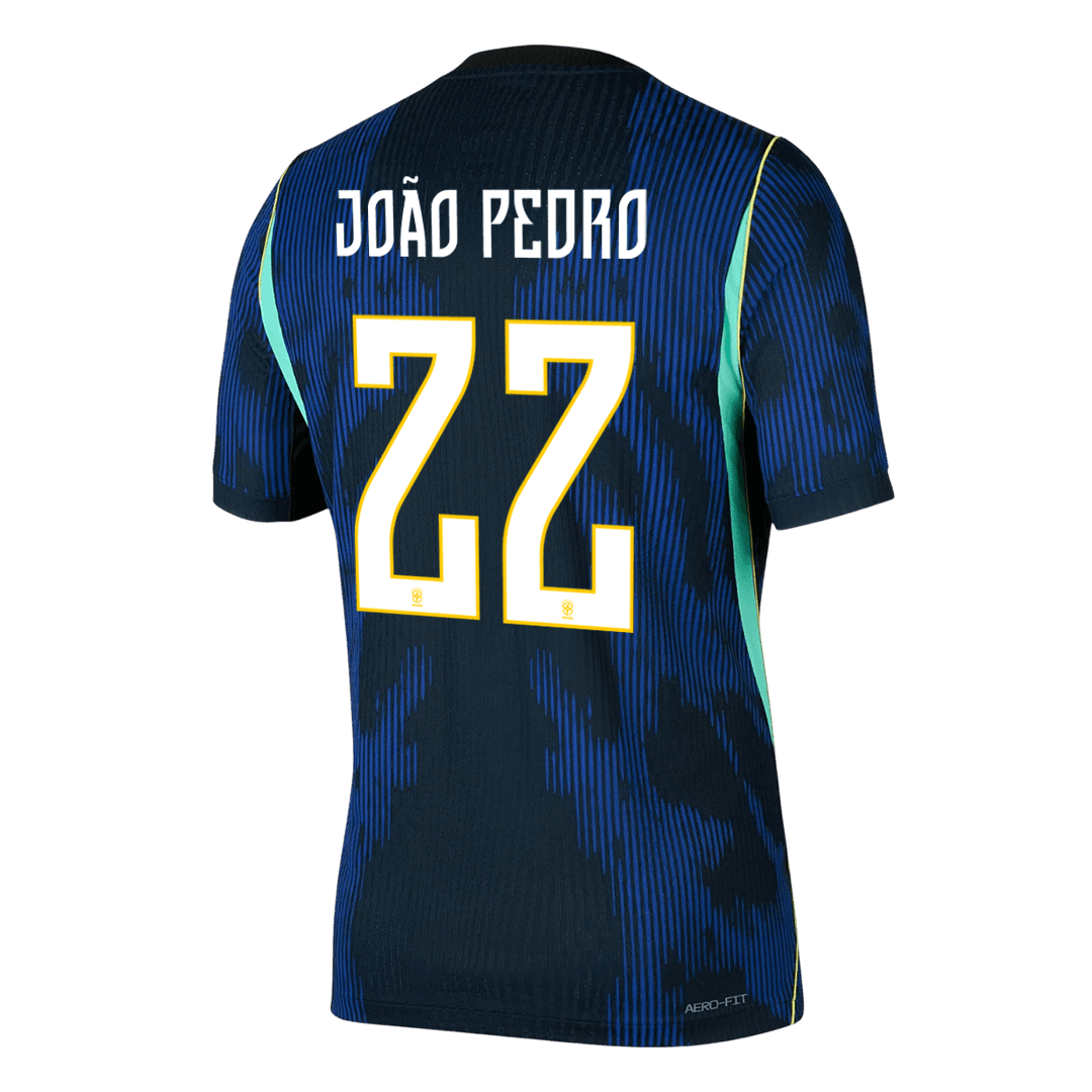 Authentic JOÃO PEDRO #22 Brazil Away Football Shirt 2026