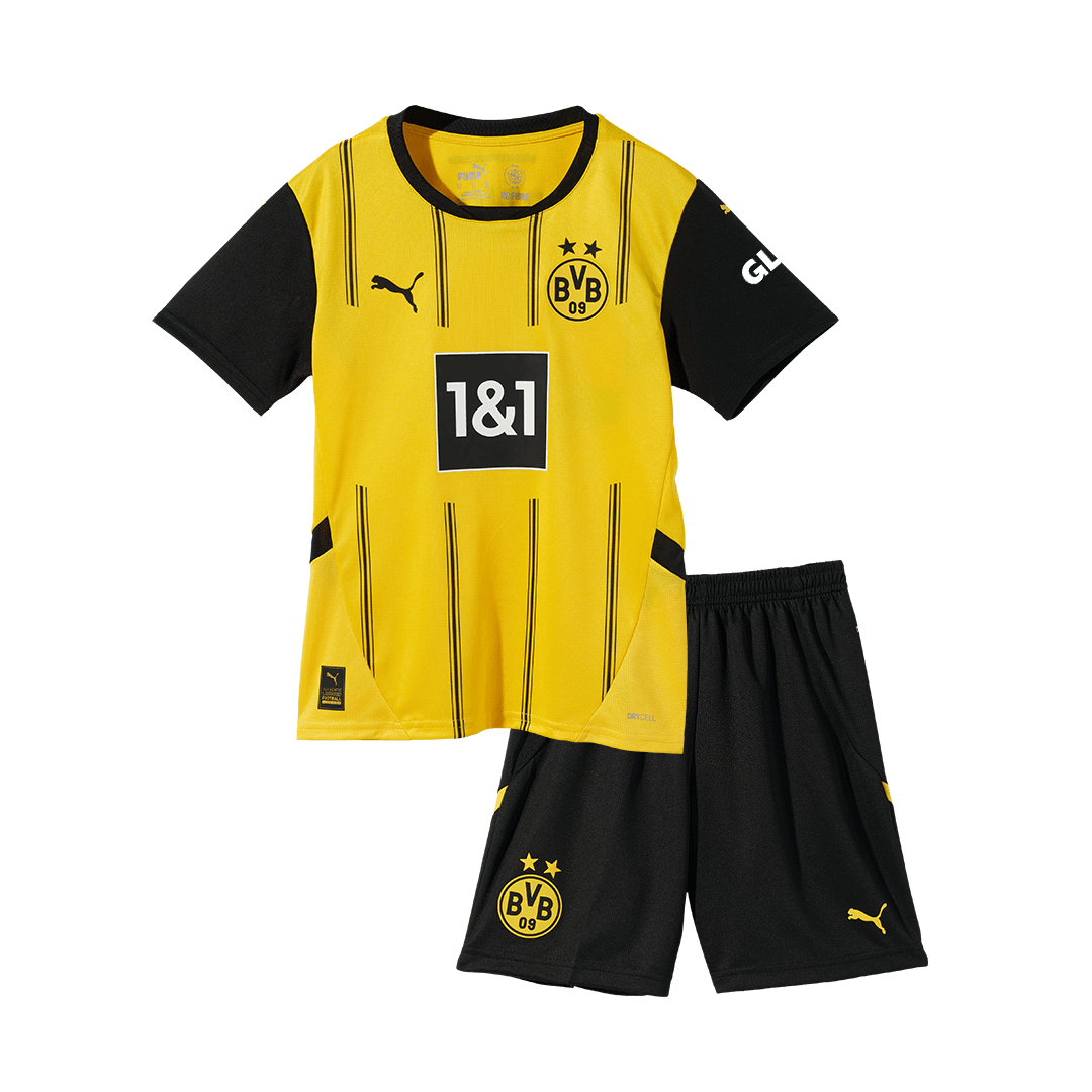 Kid's Borussia Dortmund Home Soccer Jersey Kit(Jersey+Shorts)