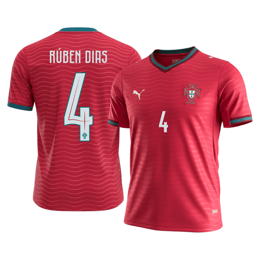 Men's Portugal RÚBEN DIAS Home Jersey #4 World Cup 2026