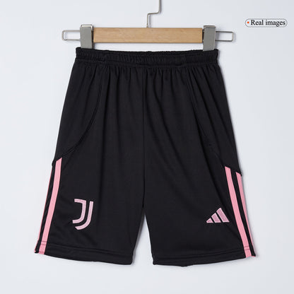Kid's Juventus Home Soccer Jersey Kit(Jersey+Shorts+Socks) 2025/26 Black&White