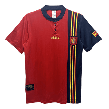 Retro 1996 Spain Home Soccer Jersey