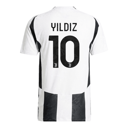 Authentic YILDIZ #10 Juventus Home Soccer Jersey 2024/25 - Save The Children Sponsor