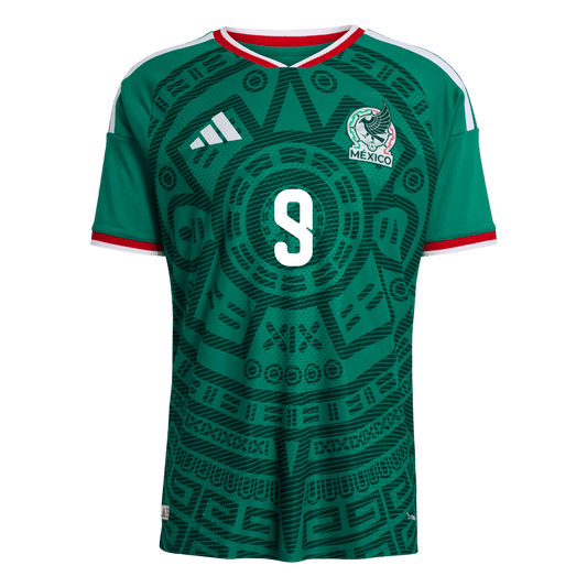 Men's Mexico Raúl #9 Home Jersey 2026 World Cup Version - Slim Fit