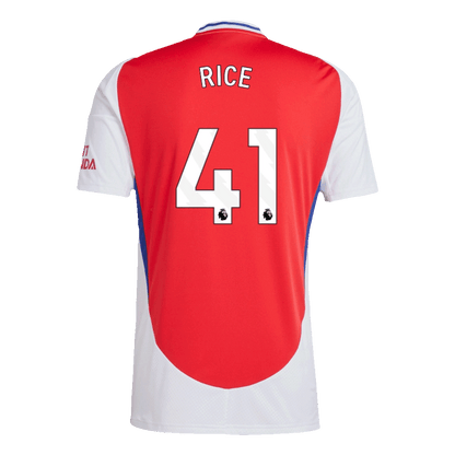RICE #41 Arsenal Home Soccer Jersey Red