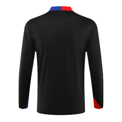 Kid's Barcelona Zipper Sweatshirt Kit(Top+Pants) 2024/25
