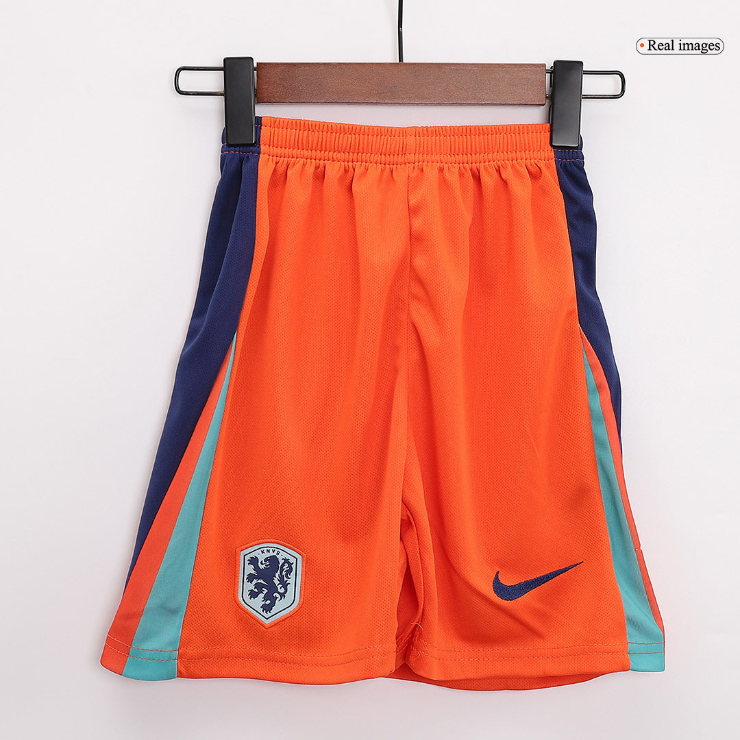 Kid's Netherlands Home Soccer Jersey Kit(Jersey+Shorts+Socks) Euro 2024