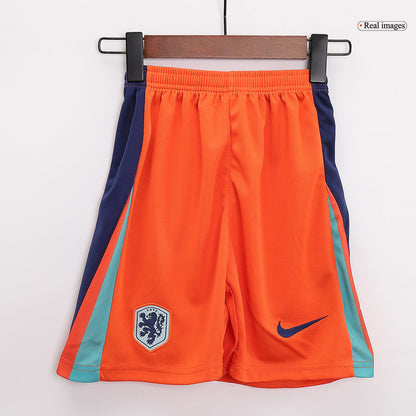 Kid's Netherlands Home Soccer Jersey Kit(Jersey+Shorts+Socks) Euro 2024