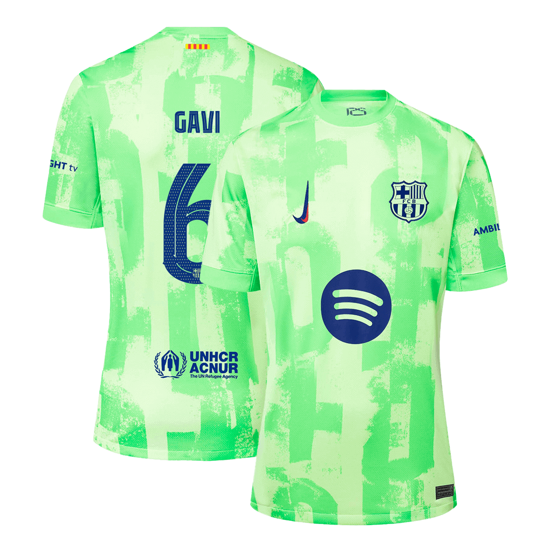 GAVI #6 Barcelona Third Away Soccer Jersey - UCL£¨Spotify Logo Without Text£©