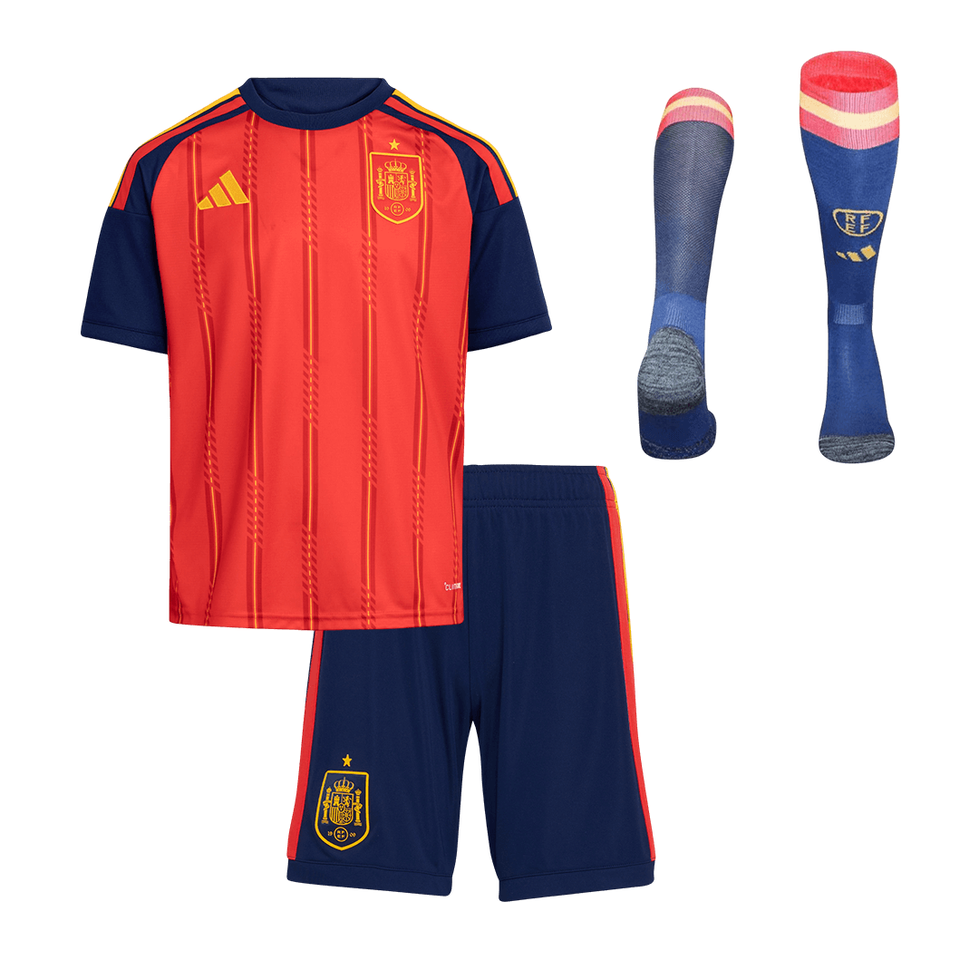 Spain Home Kids Kit (Shirt + Shorts + Socks) World Cup 2026