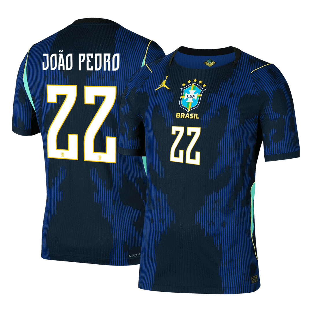 Authentic JOÃO PEDRO #22 Brazil Away Football Shirt 2026