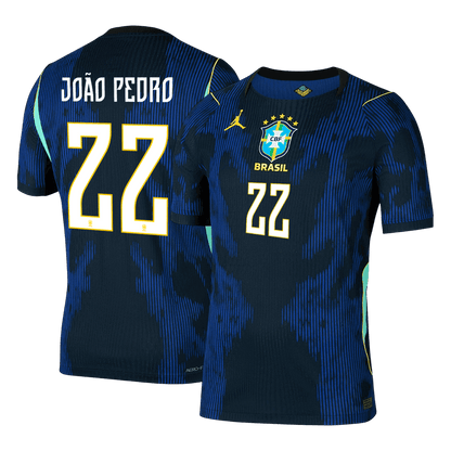 Authentic JOÃO PEDRO #22 Brazil Away Football Shirt 2026