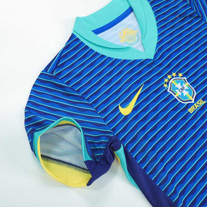 Kid's Brazil Away Soccer Jersey Kit(Jersey+Shorts) Copa America 2024