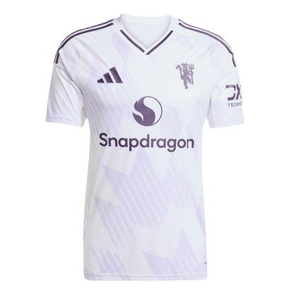 B.FERNANDES #8 Manchester United Away Soccer Jersey 2025/26 White