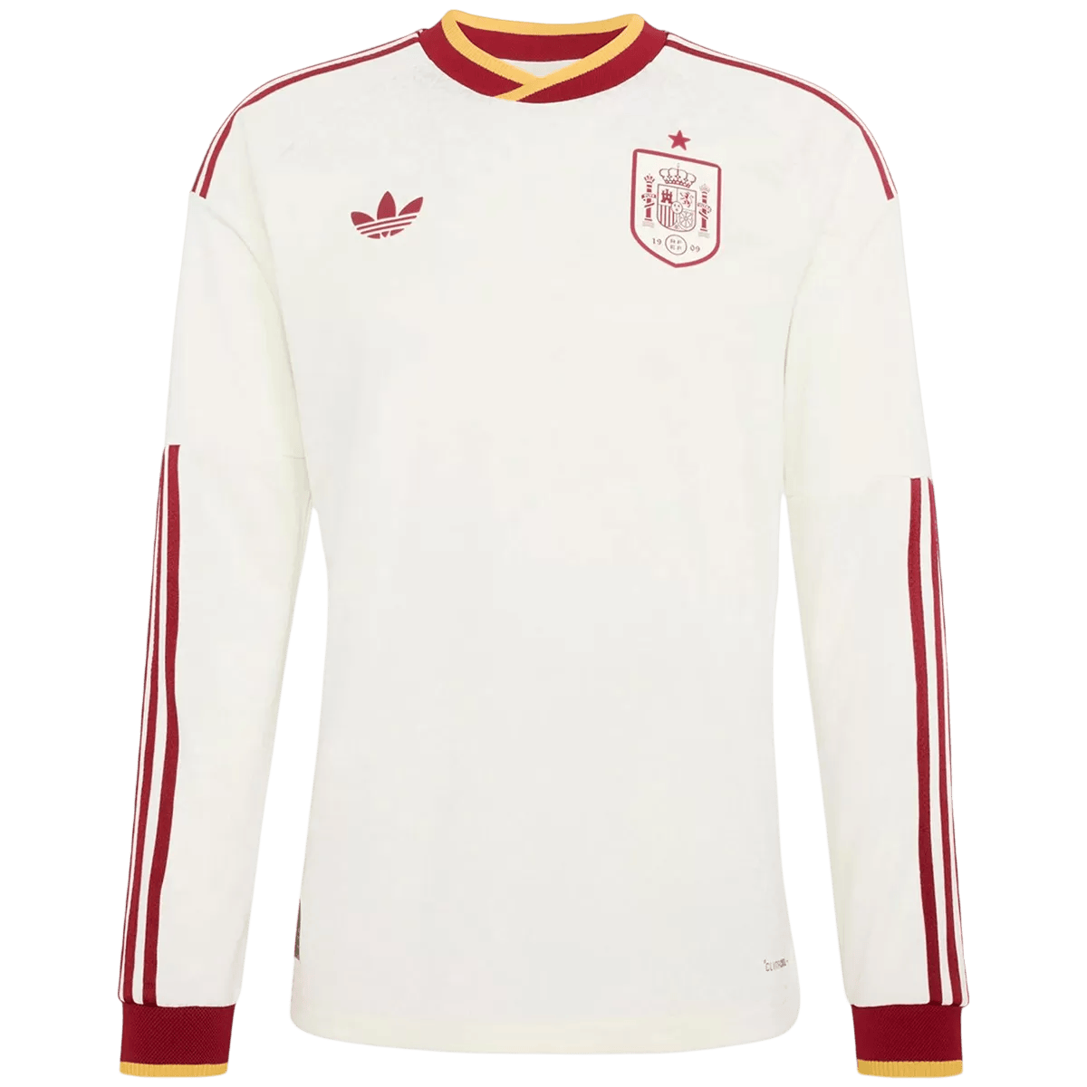 Men Fan 2026 Spain Away Long Sleeve Football Shirt World Cup 2026 White