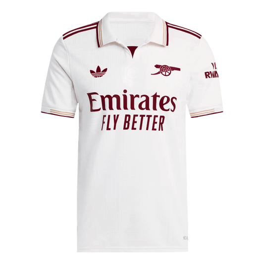 Authentic Arsenal Third Away Soccer Jersey 2025/26 White
